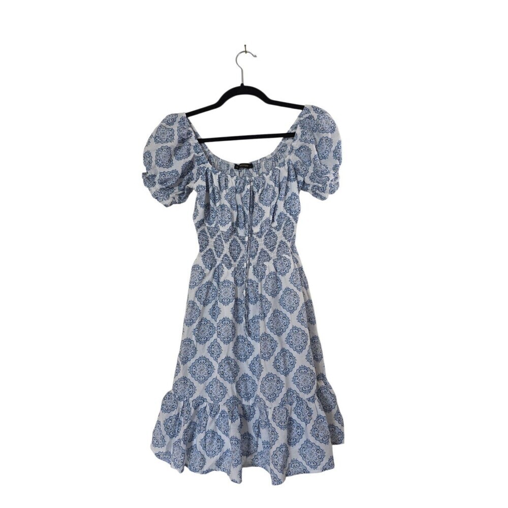 hesperus dress Blue White Size Small Boho